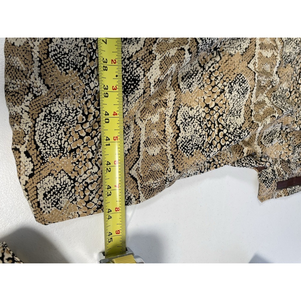 Vintage Dress 12 California Design by Dorothy Samuel Snakeskin w/ belt belted - Picture 6 of 6